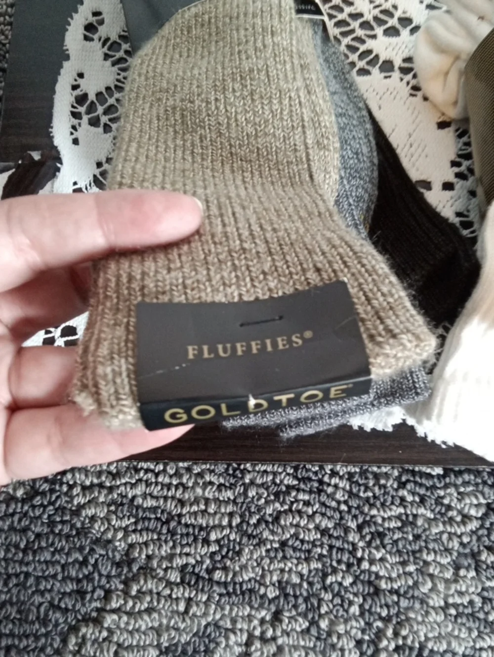 Gold Toe Men’s Crew & No-Show Sock Pack – White, Gray, Black, Tan Size Shoe 6-12